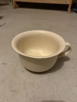 Nachttopf Emaille beige antike gebraucht