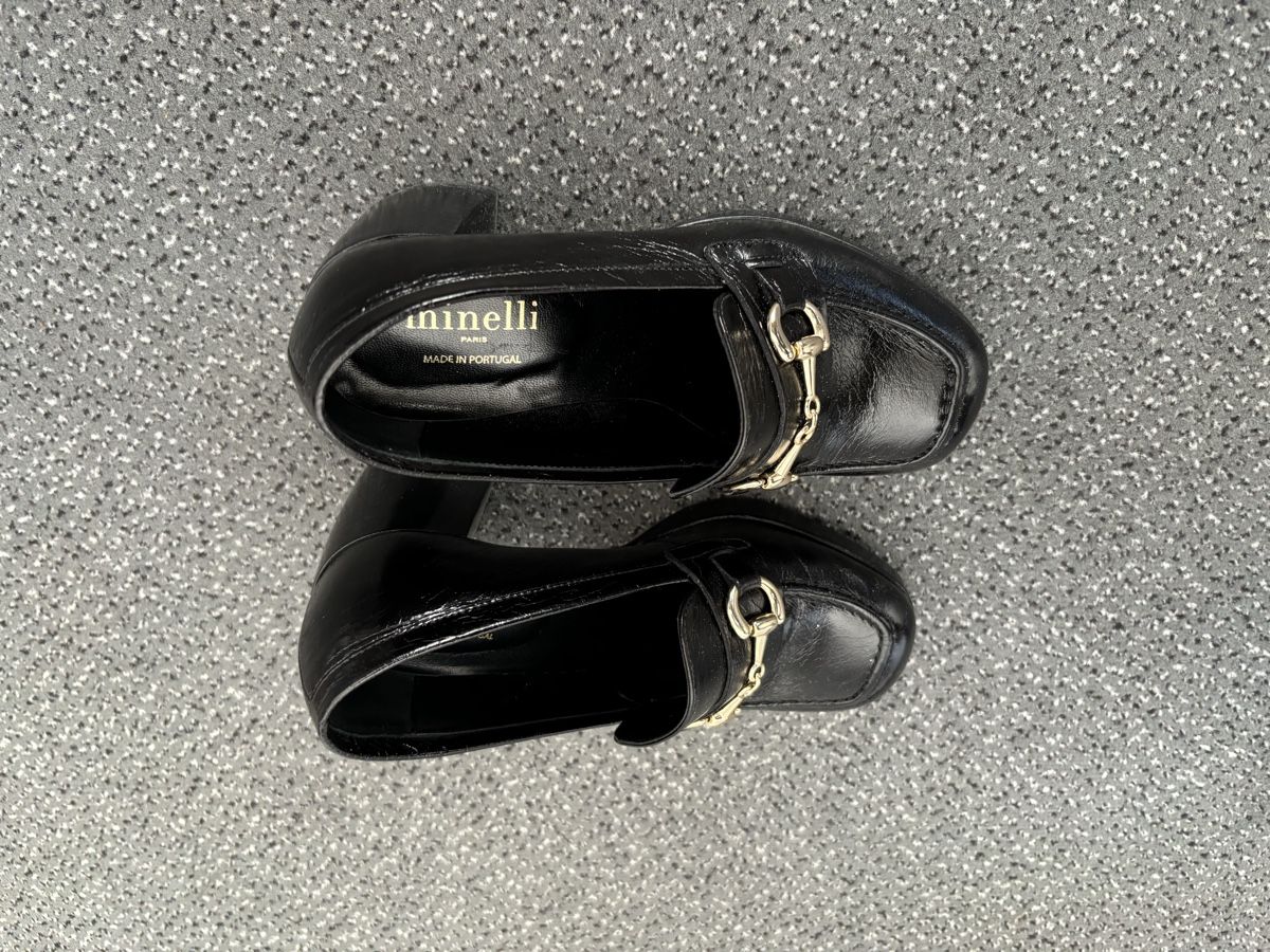 Scarpe da donna: Minelli mocassins à talons noirs – Usato da Genève venduto da td7 5