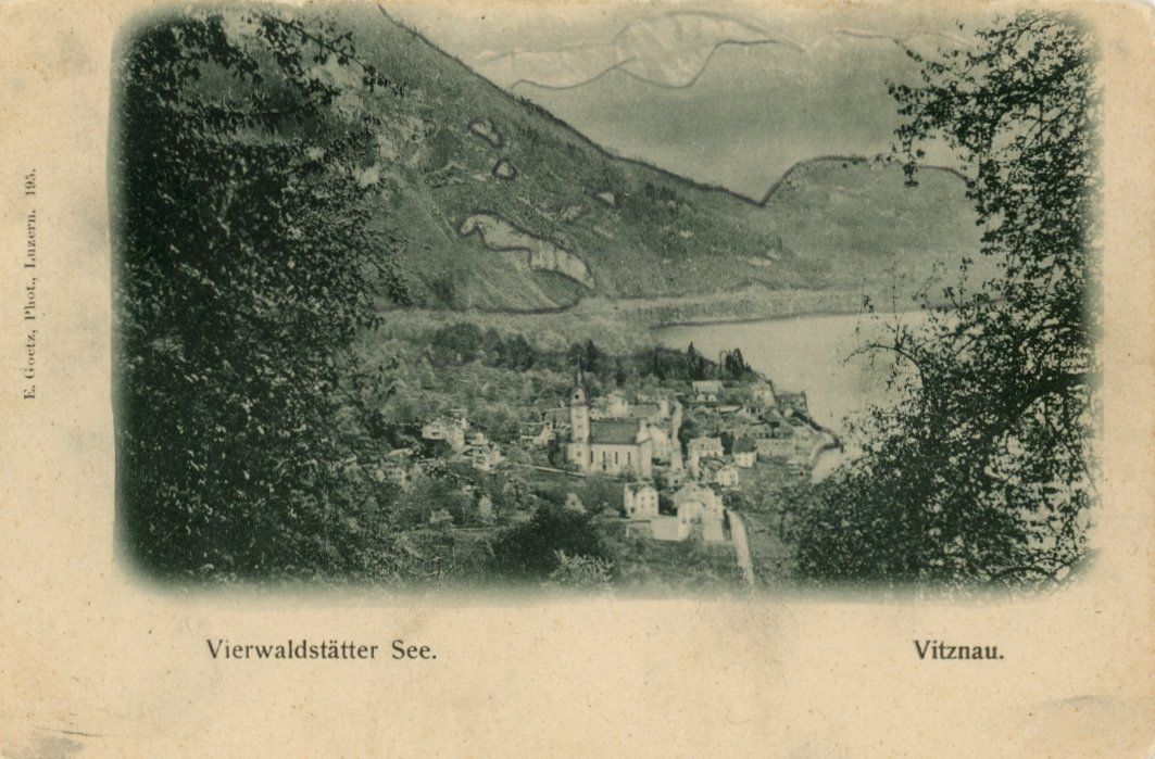 Cartoline postali: Vitznau   LU  mit Vierwaldstättersee     ca. 1900 – Usato da Brig venduto da Valcards54