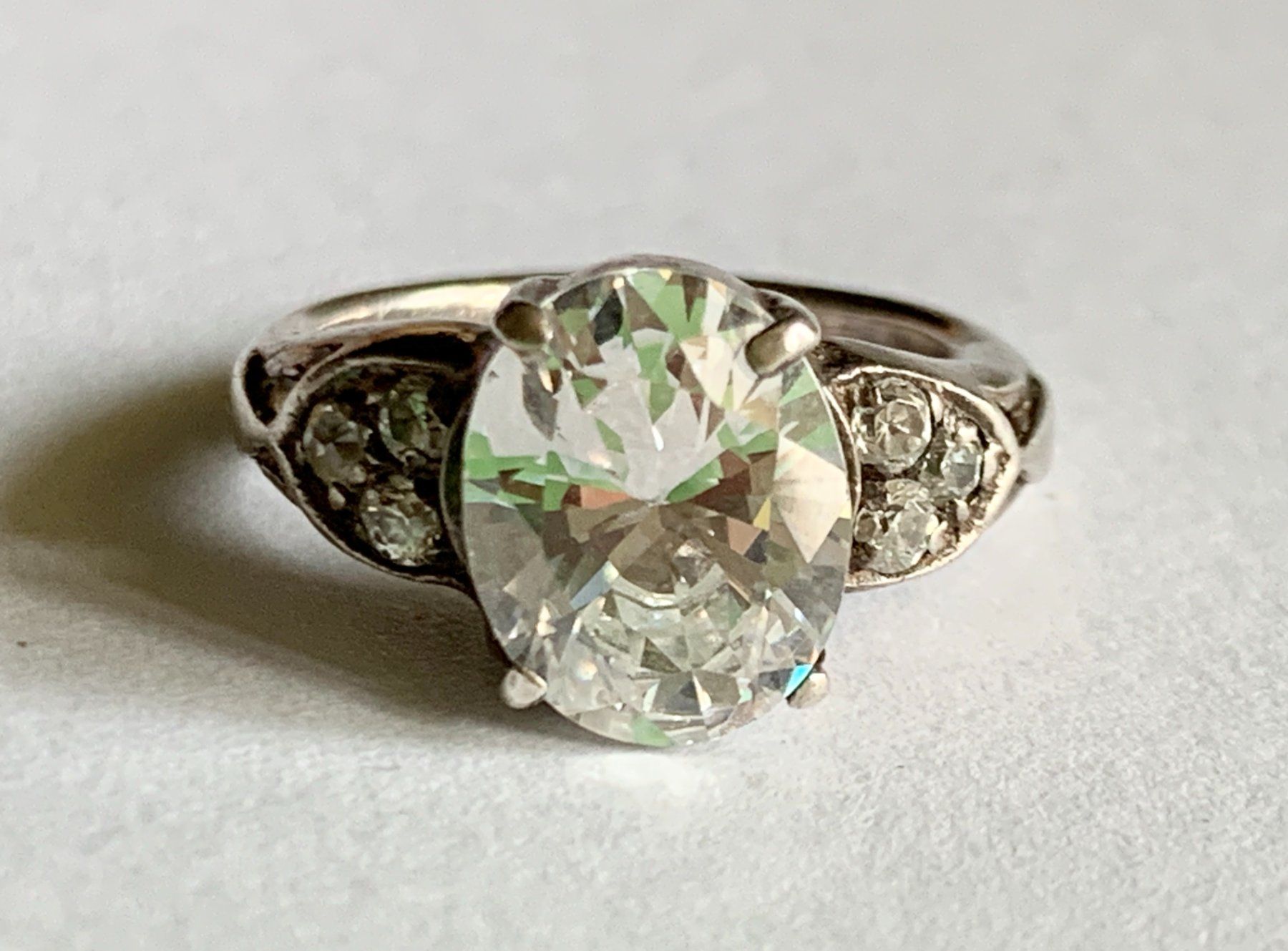 Anelli: Silberring 925er mit Zirkoniasteinen – Usato da Kloten venduto da Nephty 3