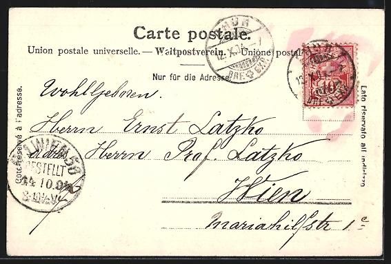 Cartoline postali: AK Chur, Teilansicht mit Calanda, 1904 – Usato da Berlin venduto da bartko-reher 1