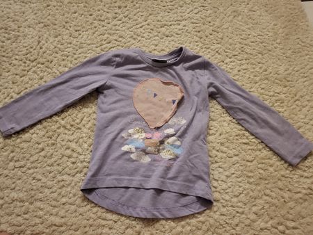 Langarmshirt PeppaPig lila Motiv Ballon Mädchen