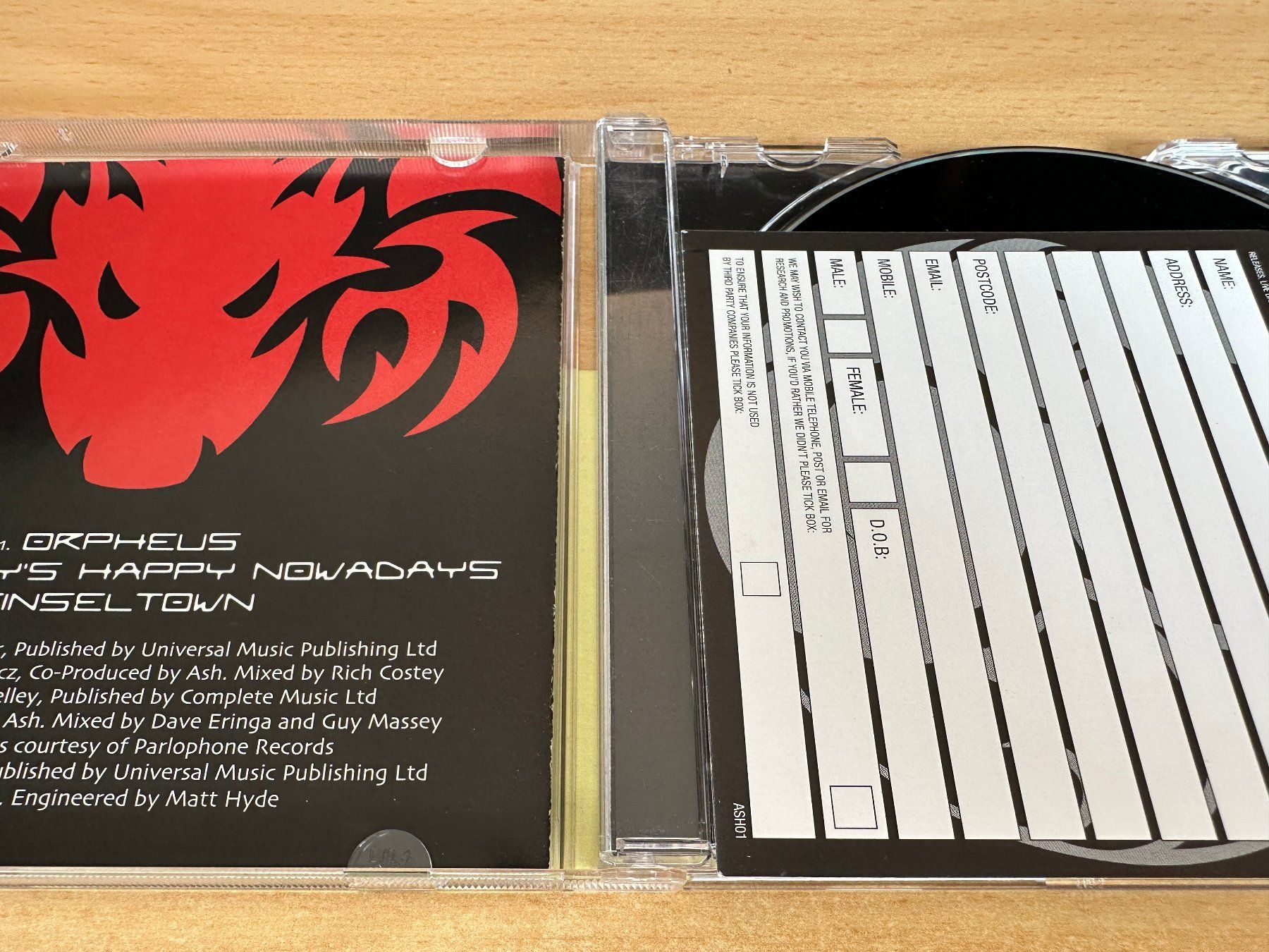 CD: B2 Ash – Orpheus - Single CD – Usato da Rikon im Tösstal venduto da Alpenmutz 2