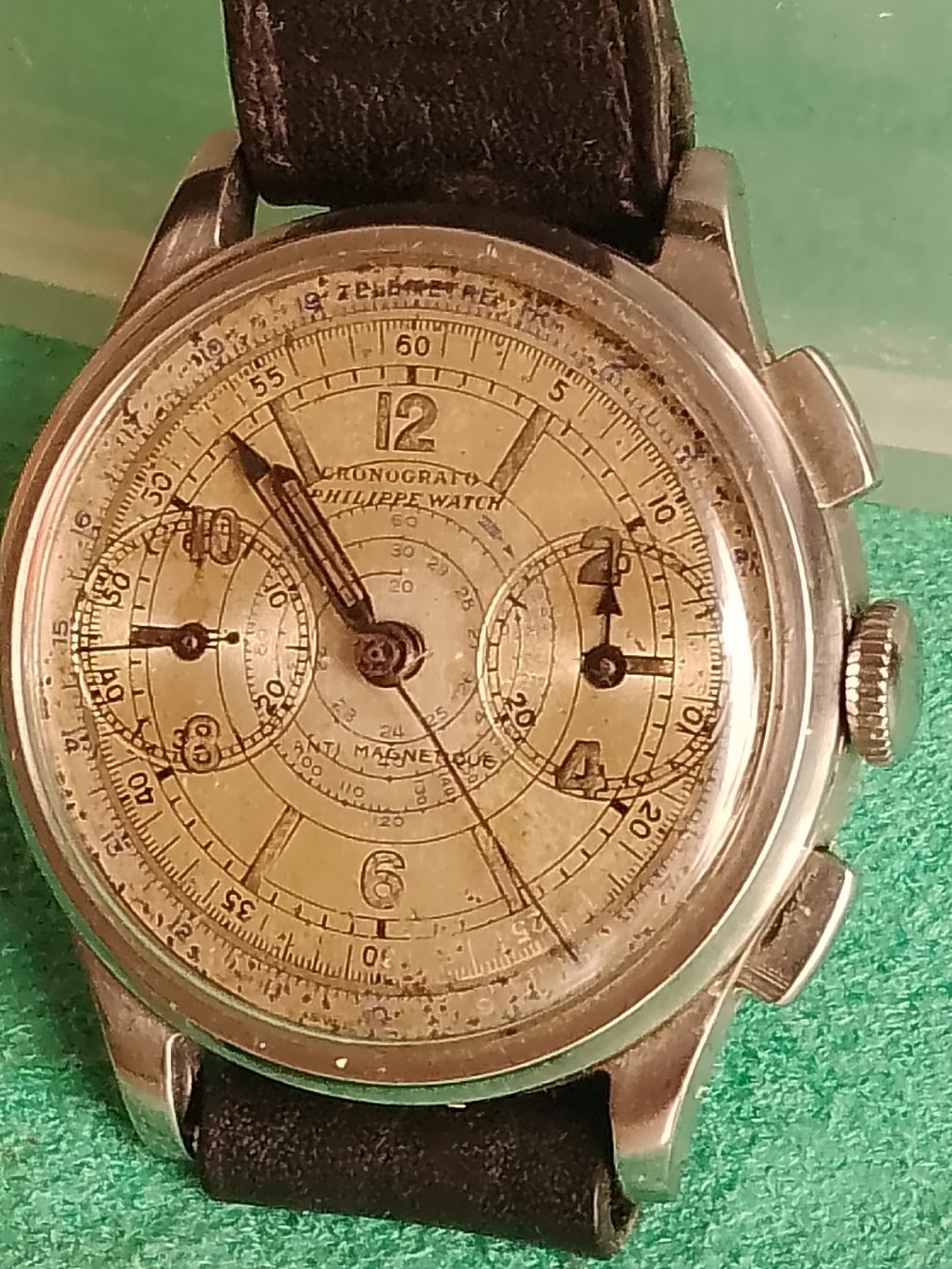 Swiss Orologi: Philippe Cronografo Stahl 36mm läuft  – Usato da Agno venduto da sam2608 2