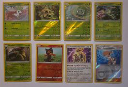 Pokémon Holo Karten Set 8 Stück – alle glänzend – Top Zusta.
