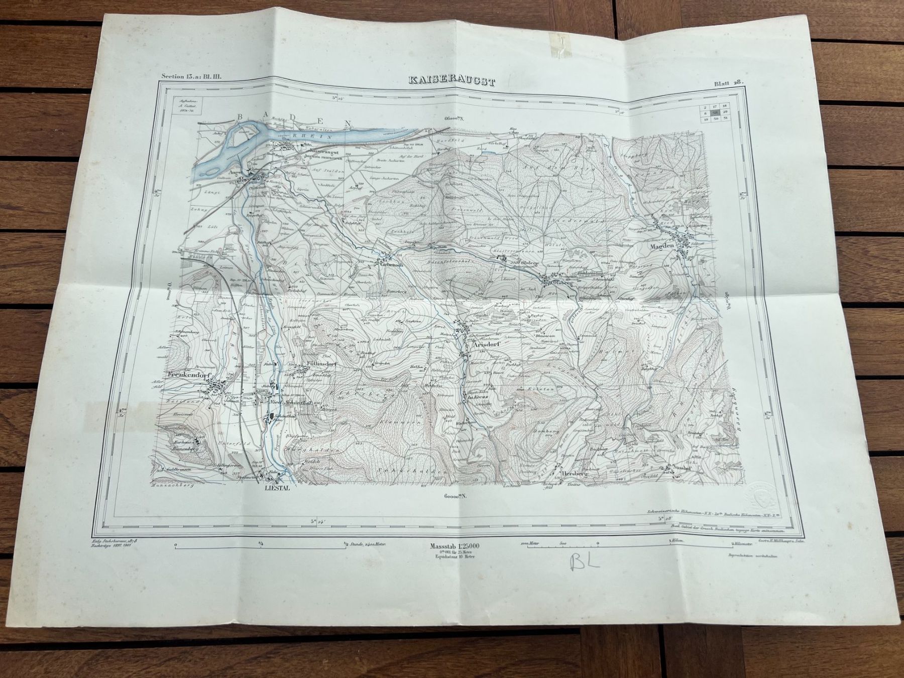 Cartine & Atlanti: Carte ancienne Kaiseraugust (1901) – Usato da Savigny venduto da dor_5v9q