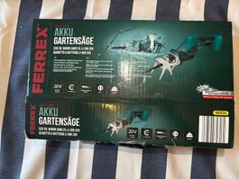 Ferrex Akku Gartensäge 20V Li-Ion gebraucht guter Zustand