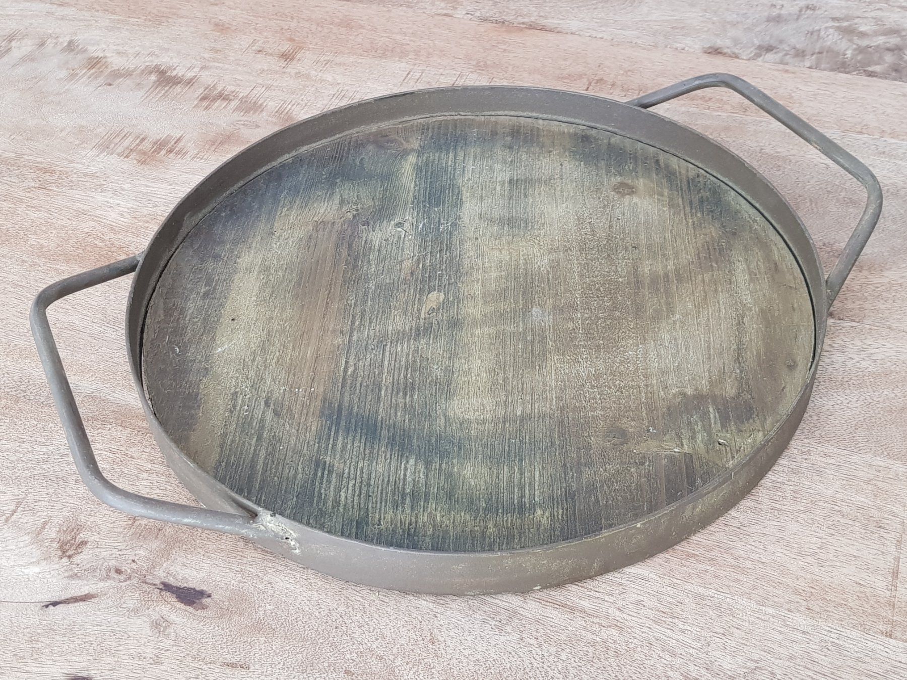 Piatti di portata: Tablett Holz Metall zum Servieren oder als Deko Platte – Nuovo (secondo la descrizione) da Kappelen venduto da swyder 1