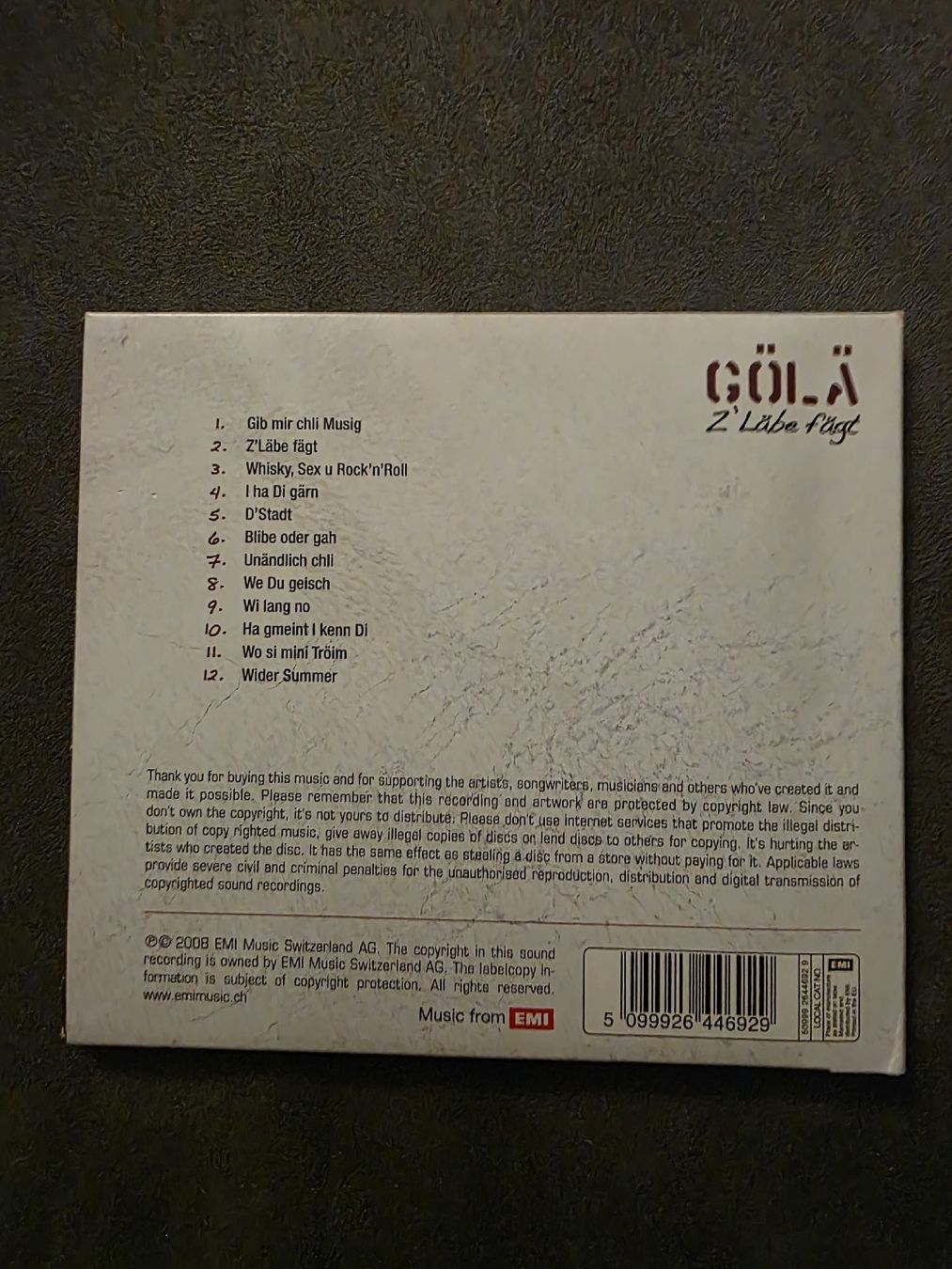 CD: Gölä z'Läbe fägt – Usato da Dietlikon venduto da Audipower1981 1