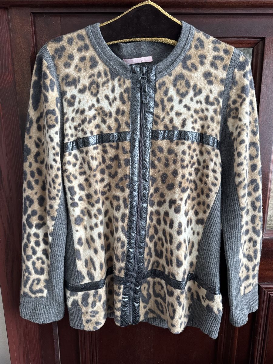 Maglioni & Felpe: Basler Leoparden Print cardigan Pullover Strickjacke – Usato da Obfelden venduto da cesarina10 1