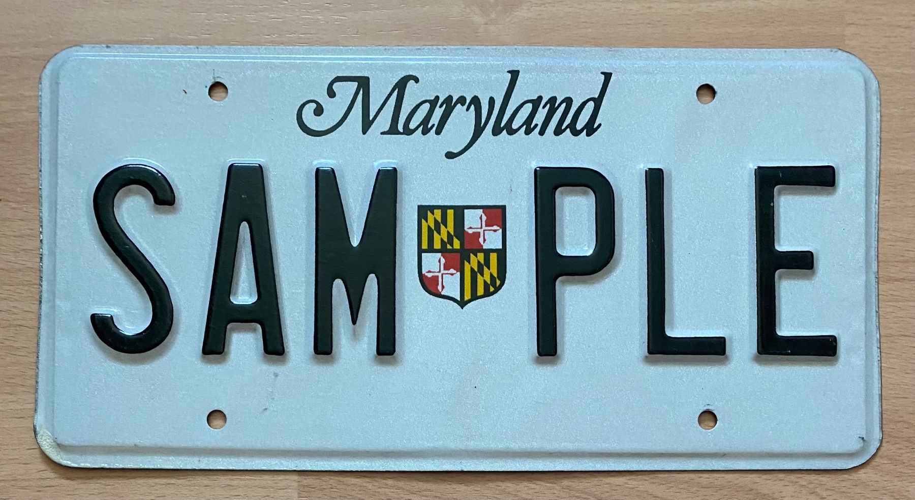 Insegne: US Nummernschild Maryland "SAMPLE" Deko – Usato da Wolfhalden venduto da 19651979