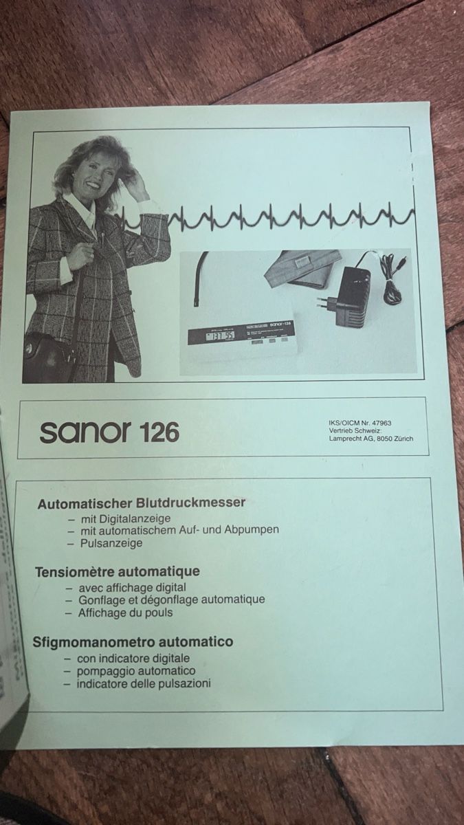 Medizinische Geräte: BLUTDRUCK MESSER AB FR1.- – Gebraucht aus Zürich von sepp69 4
