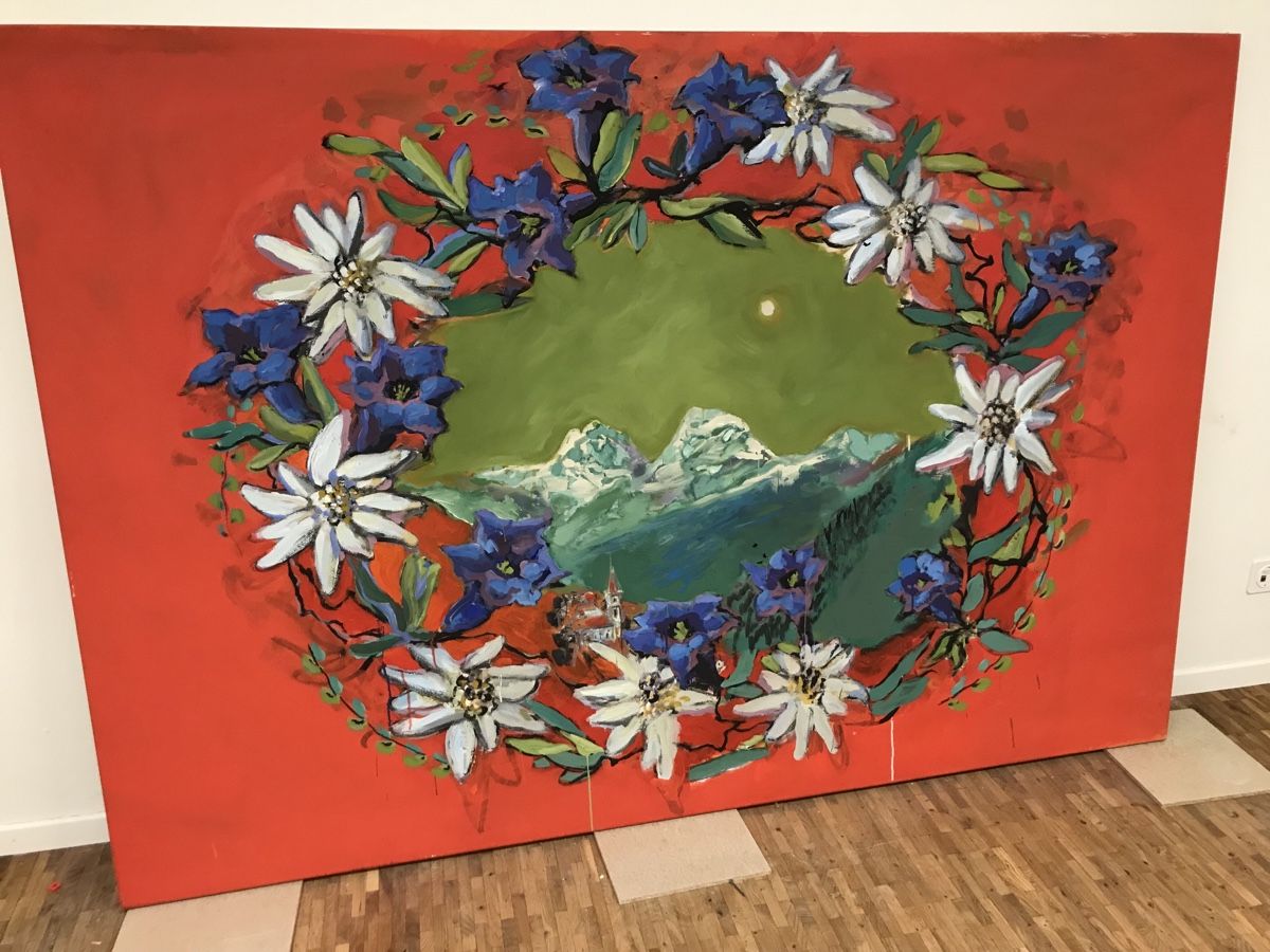 Tableaux: Riesiges Ölgemälde anonym – D'occasion à Wolfhalden par SecondAntique 3