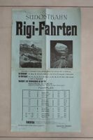 FAHRPLAN - SÜDOSTBAHN - EISENBAHN - RIGI - RIGIFAHRTEN 1937