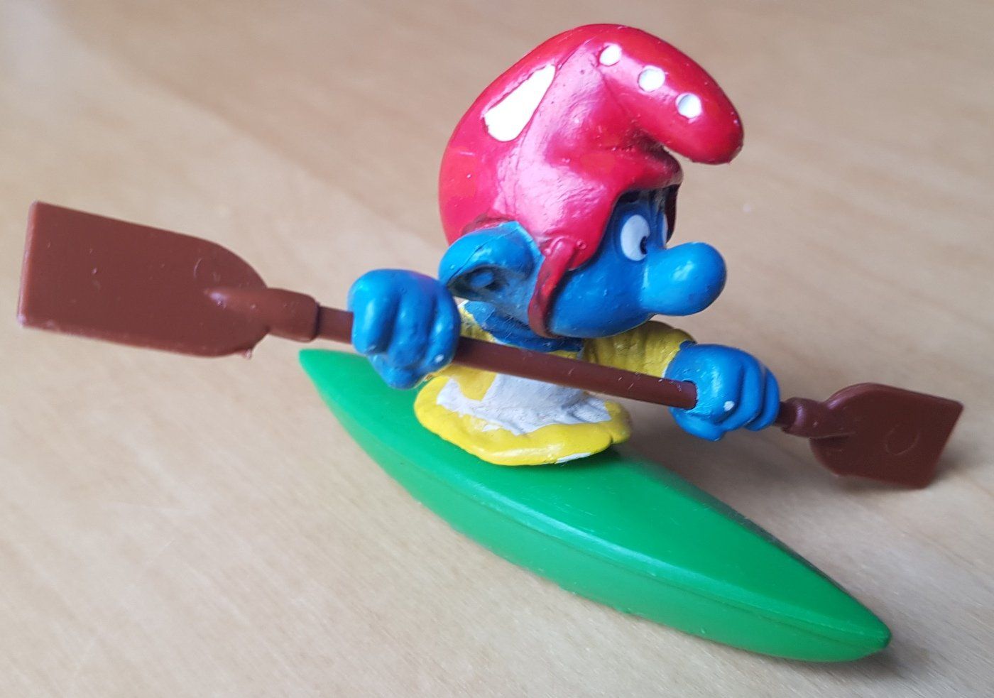 Schleich Giocattoli: Schleich-Spielfigur Kanufahrer-Schlumpf – Usato da Schaffhausen venduto da asyouwestley 2