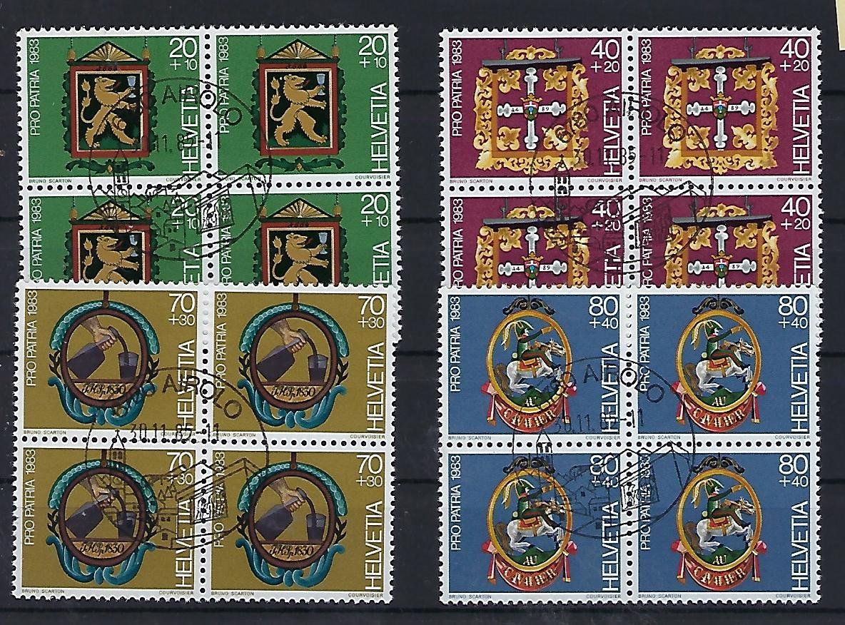 Tutti i francobolli: Pro Patria Viererblocks gestempelt   15142 – Usato da Lunden venduto da Animus999