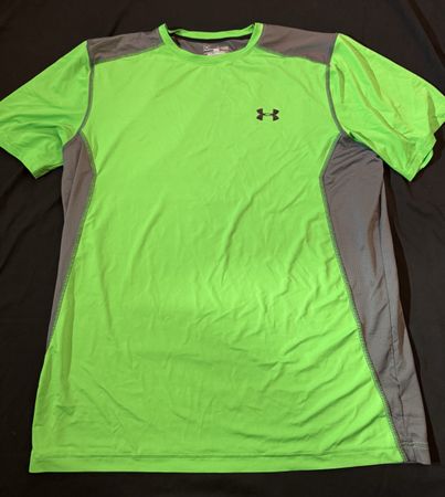 Under Armour HeatGear Shirt XL - Neon Grün Sommer Top