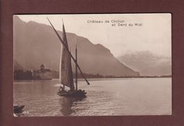 BARQUE DU LEMAN et Château de CHILLON - 1915