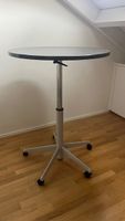 Steelcase Rundtisch, höhenverstellbar, Ø80cm, auf Rollen
