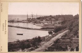 Kabinettfotografie, Kiel, Hafen, um 1890