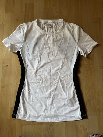T-shirt sport JETSET blanc/noir – Taille S – Stretch 