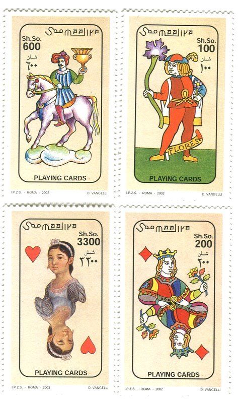Tutti i francobolli: Briefmarken "Spielkarten". Somalia – Nuovo e nell'imballaggio originale da Basel venduto da Butsch5