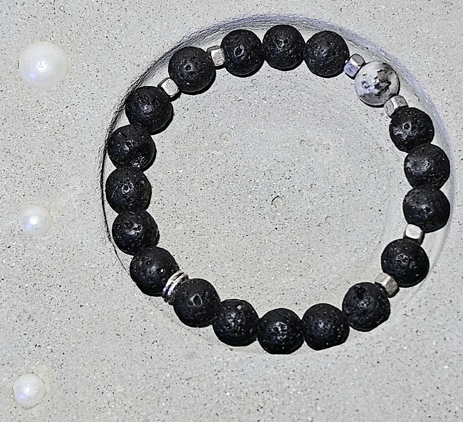Bracciali & Braccialetti: schlichte Lavastein Armk. - Spendenaktion – Nuovo (secondo la descrizione) da Unterkulm venduto da Nachtigall 5