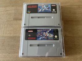 Super Nintendo SNES Mega Man X & Mega Man X2 (original)