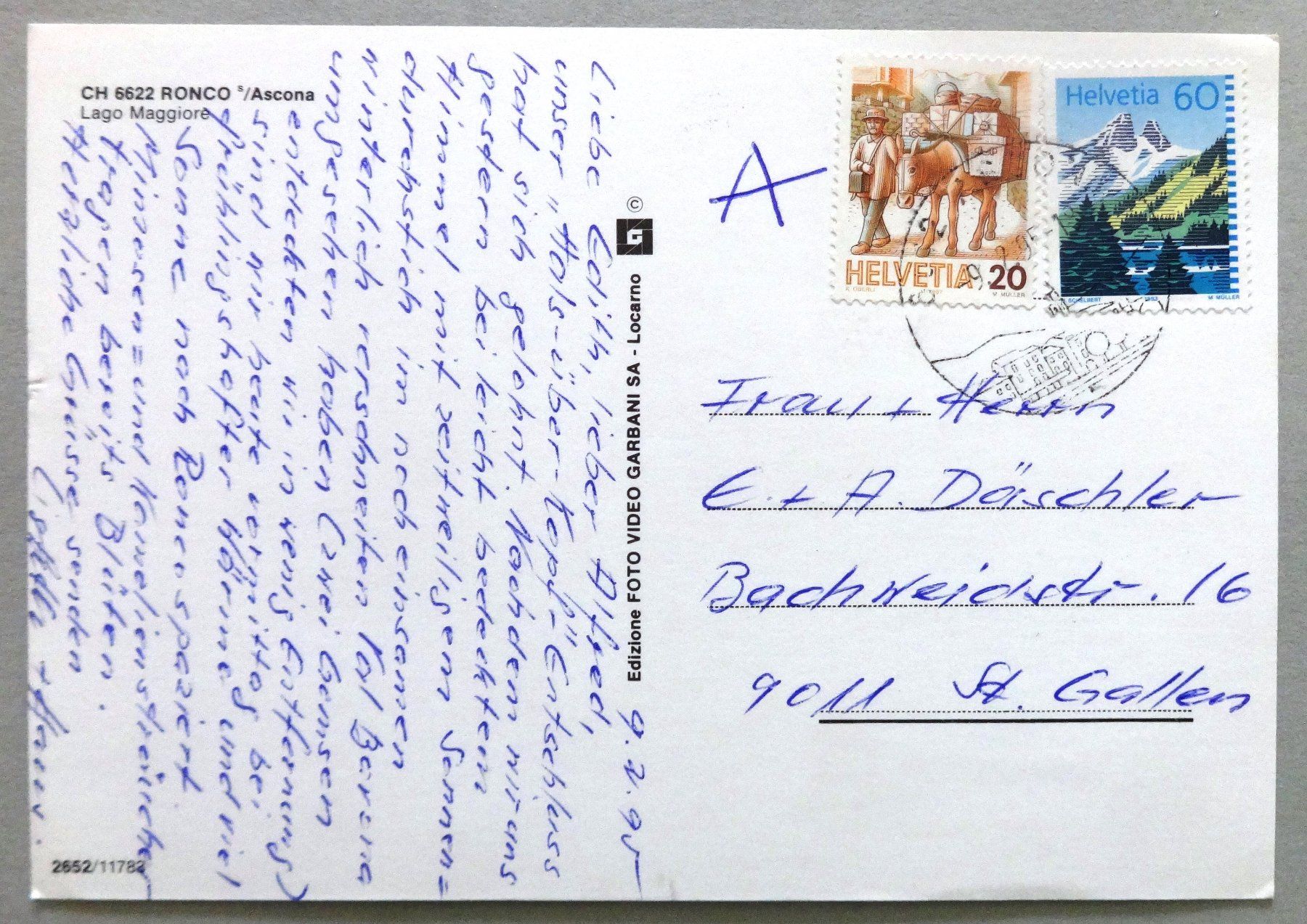 Cartes postales: Ronco s/Ascona, Lago Maggiore – D'occasion à Fétigny par Billy2miny 1