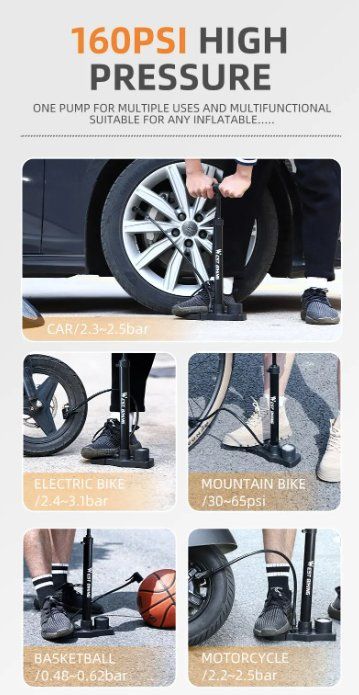 Pompe: Fahrradpumpe mit 160PSI Manometer – Nuovo e nell'imballaggio originale da Geneve venduto da Titi2008 4