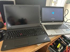 2 ältere Laptops Lenovo und HP für Bastler als defekt!