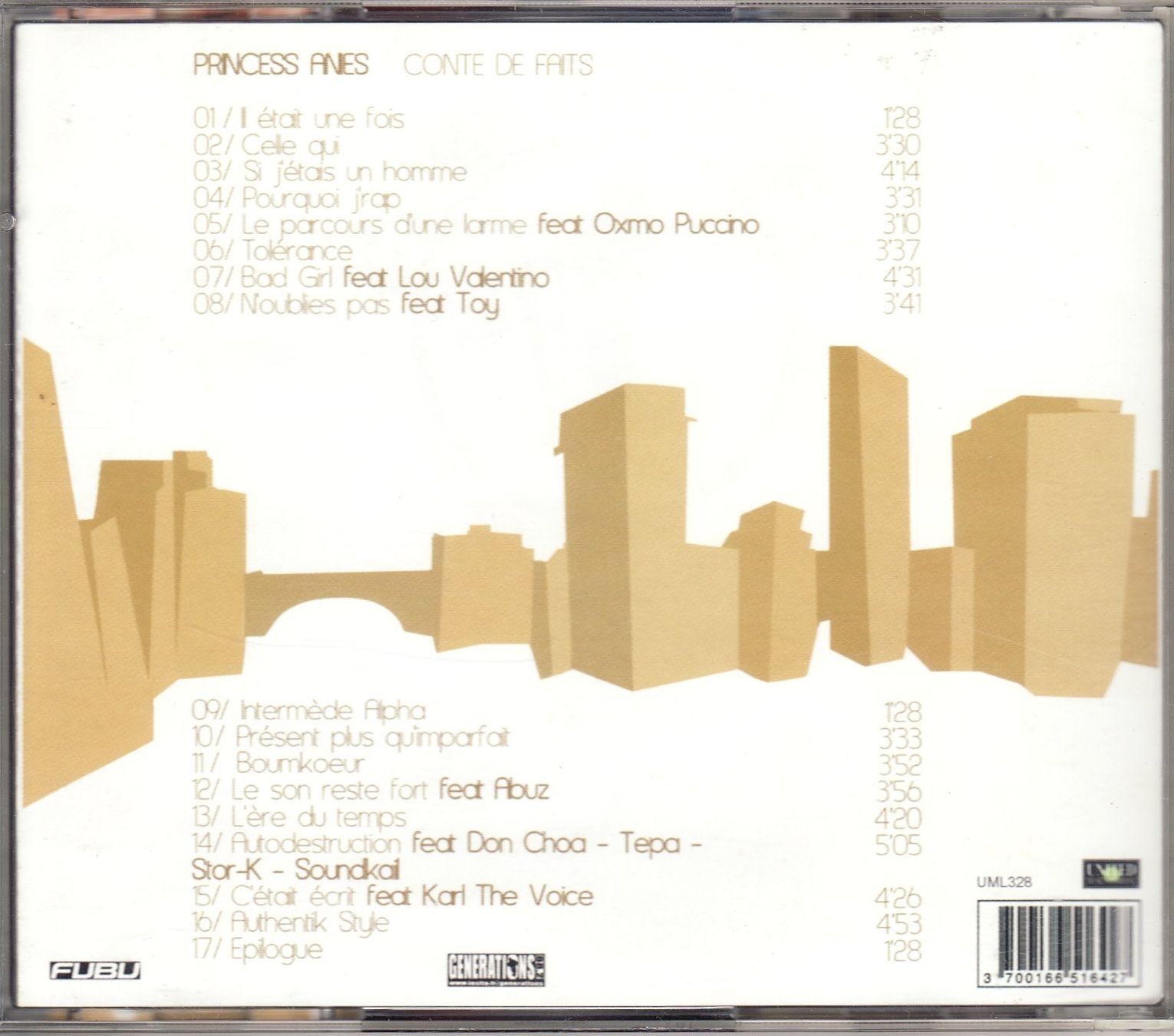 CD: Princess Aniès – Conte De Faits – Usato da Boussens venduto da catfood01 1