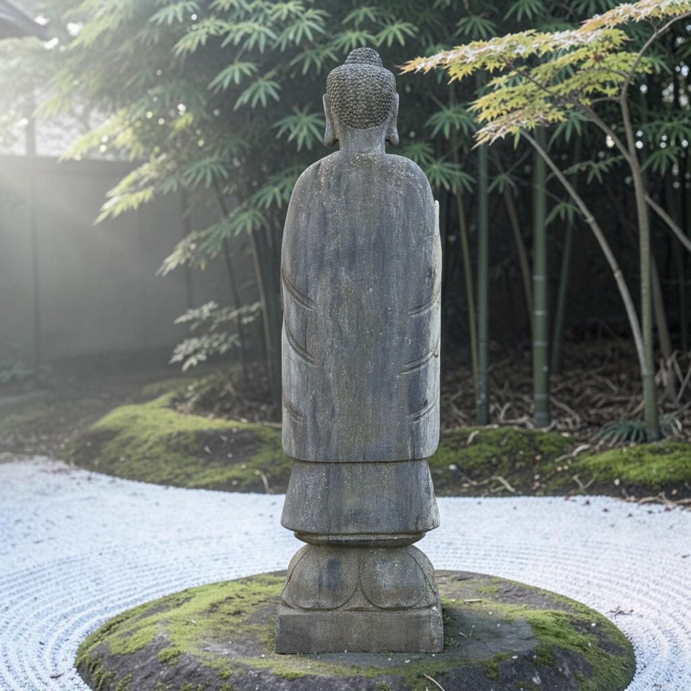Skulpturen & Statuen: Alte Naturstein Buddha Statue Garten Steinfigur stehend – Gebraucht aus Hilpoltstein von asienlifestyle888 5