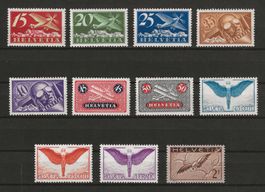 1923-30 : Flugpost Serie F3 - F13, postfrisch ** KP 1000.--