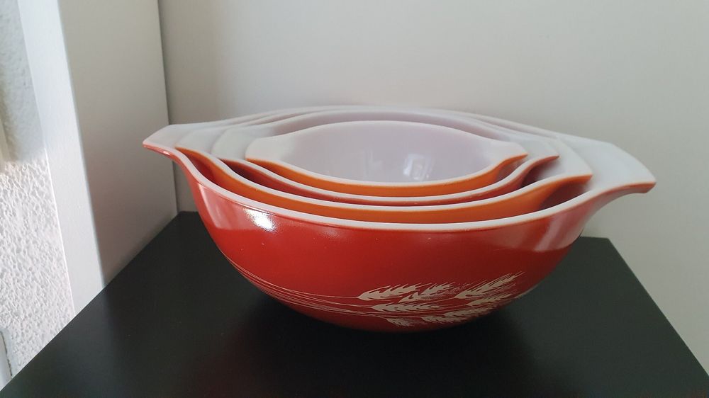 Vintage PYREX Schalenset/N.Y. USA/Herbsternte Weizen/ 80er (Gebraucht ...