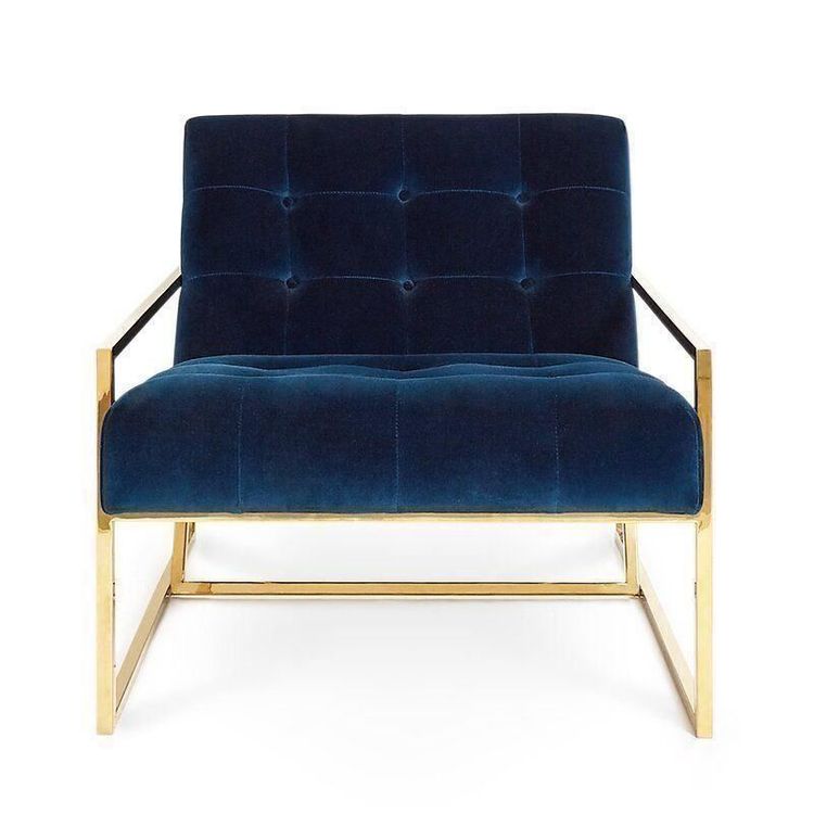 Sessel: 2x Jonathan Adler Goldfinger Blue Velvet Lounge Chair (-47%) – Gebraucht aus niederbipp von estherbenz 6