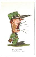 Militär - Jux - Humor - Künstler Naef - Kp. Achtung steht !