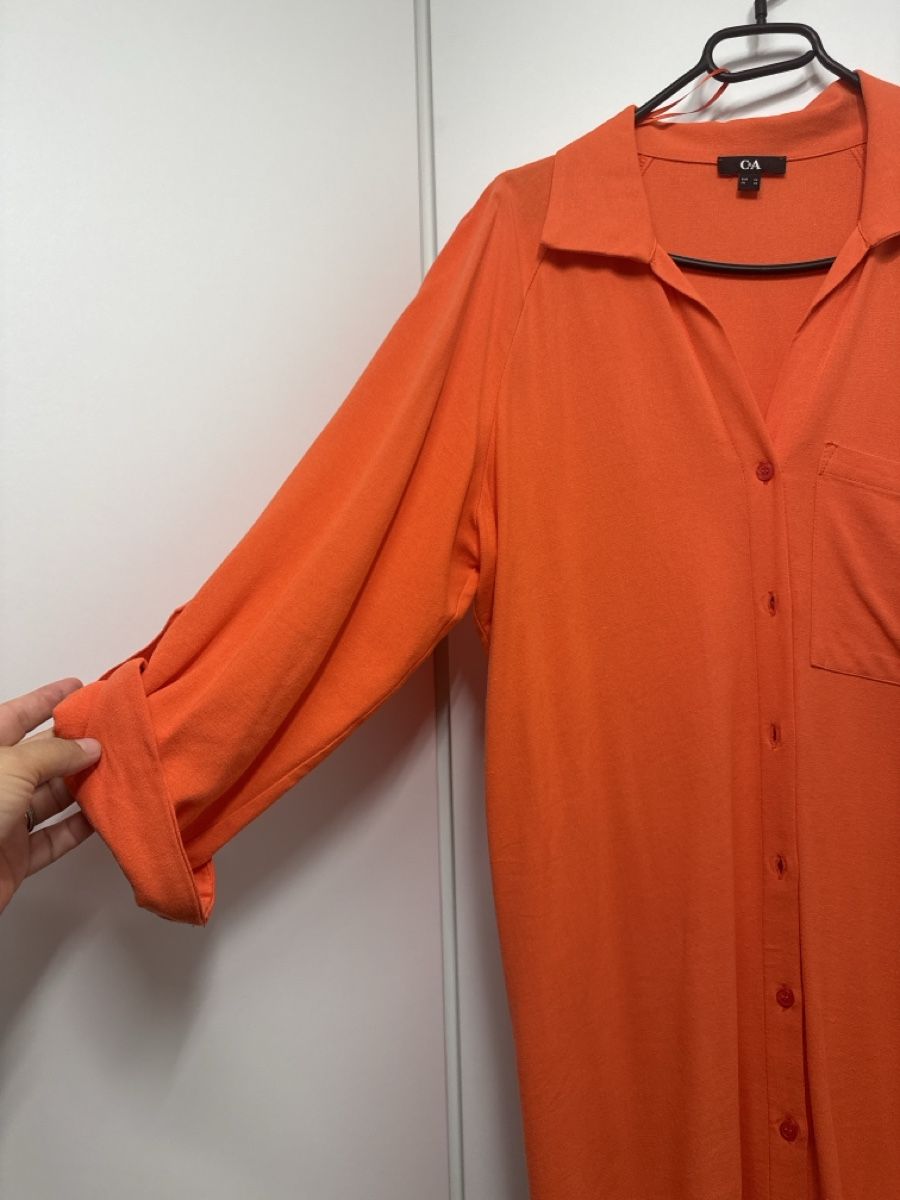 C&A Vestiti: C&A Hemdblusenkleid Orange – Usato da Eichberg venduto da OanaB 3