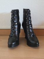 Opening Ceremony Leder-Wedge-Boots, Gr. 38 – schwarz