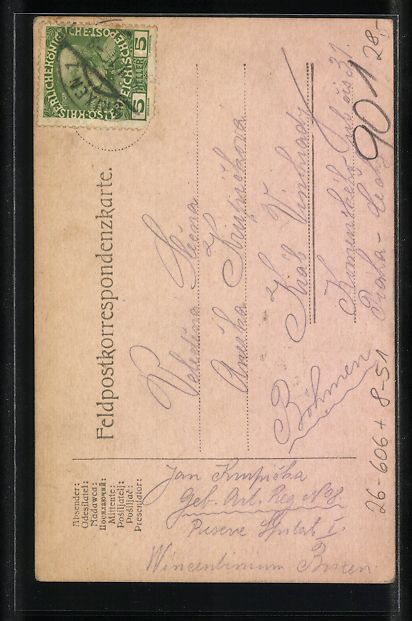 Cartoline postali: Handgemalt: Händler mit gekochten Würs – Usato da Berlin venduto da bartko-reher 1