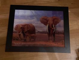 Tableau éléphants 3D 