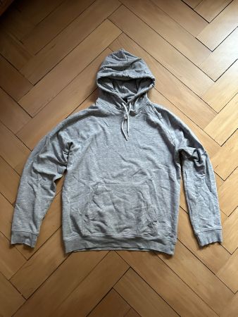 Hoodie Sweatshirt hellgrau meliert M