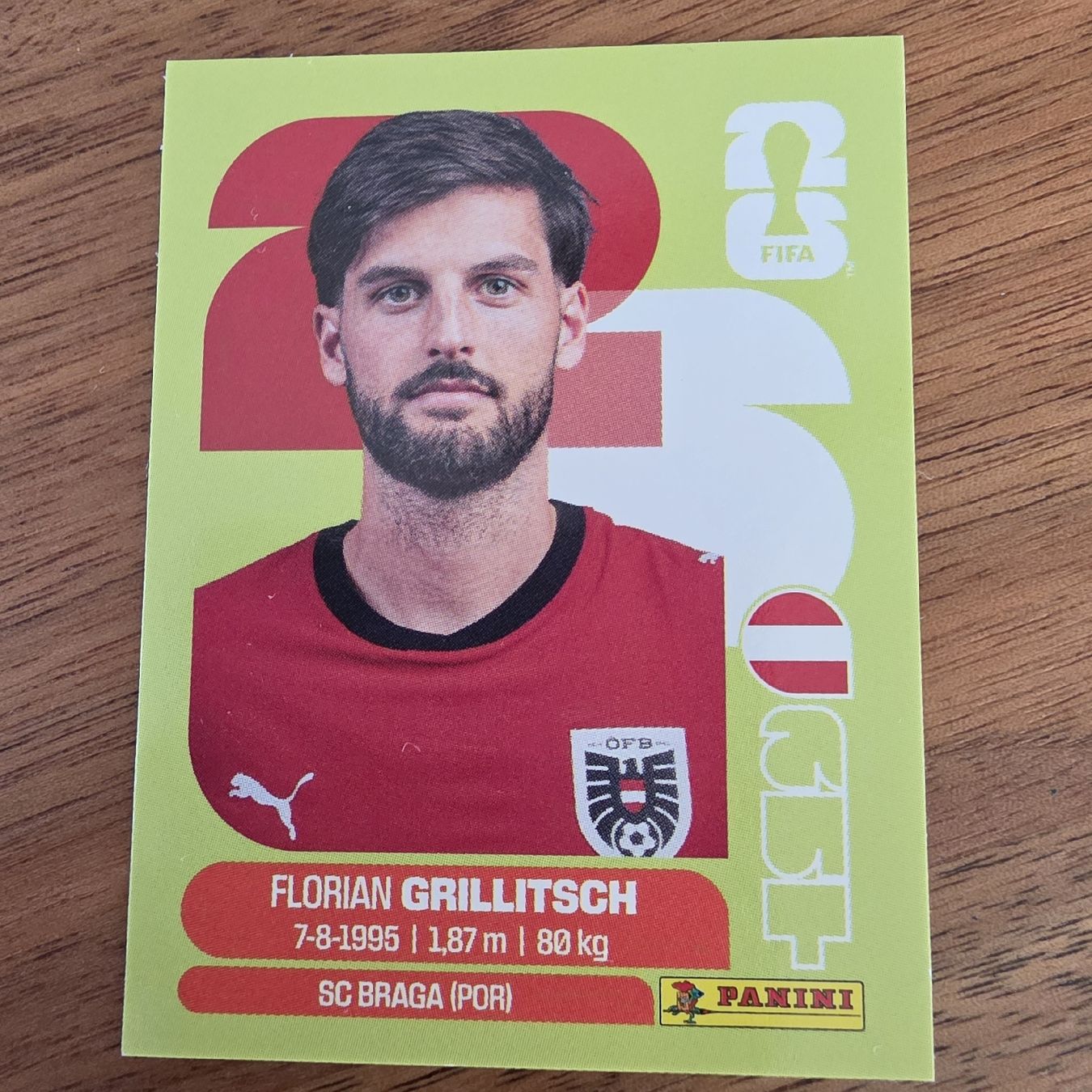 Panini Carte collezionabili: Panini Sticker Florian Grillitsch AUT14 – Nuovo e nell'imballaggio originale da Buchs AG venduto da LogoParts