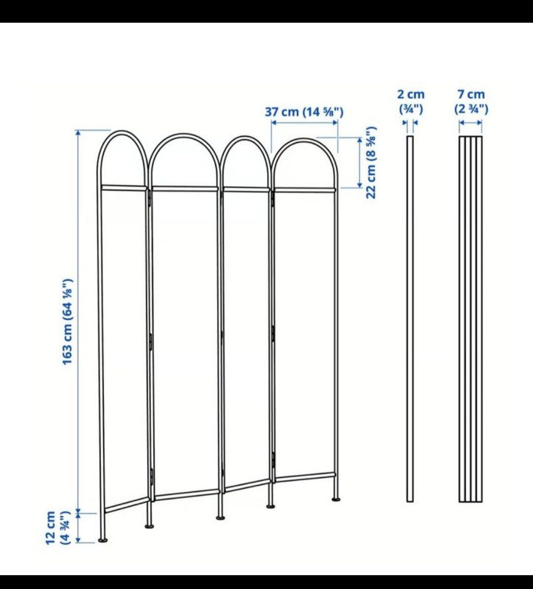 Ikea Paraventi: Raumteiler Schwarz wie Neu – Usato da Trimbach venduto da lysy507777 2