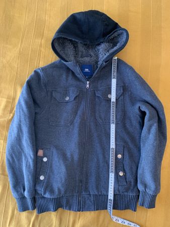 Gefütterte Sweatjacke, Herrengr. S