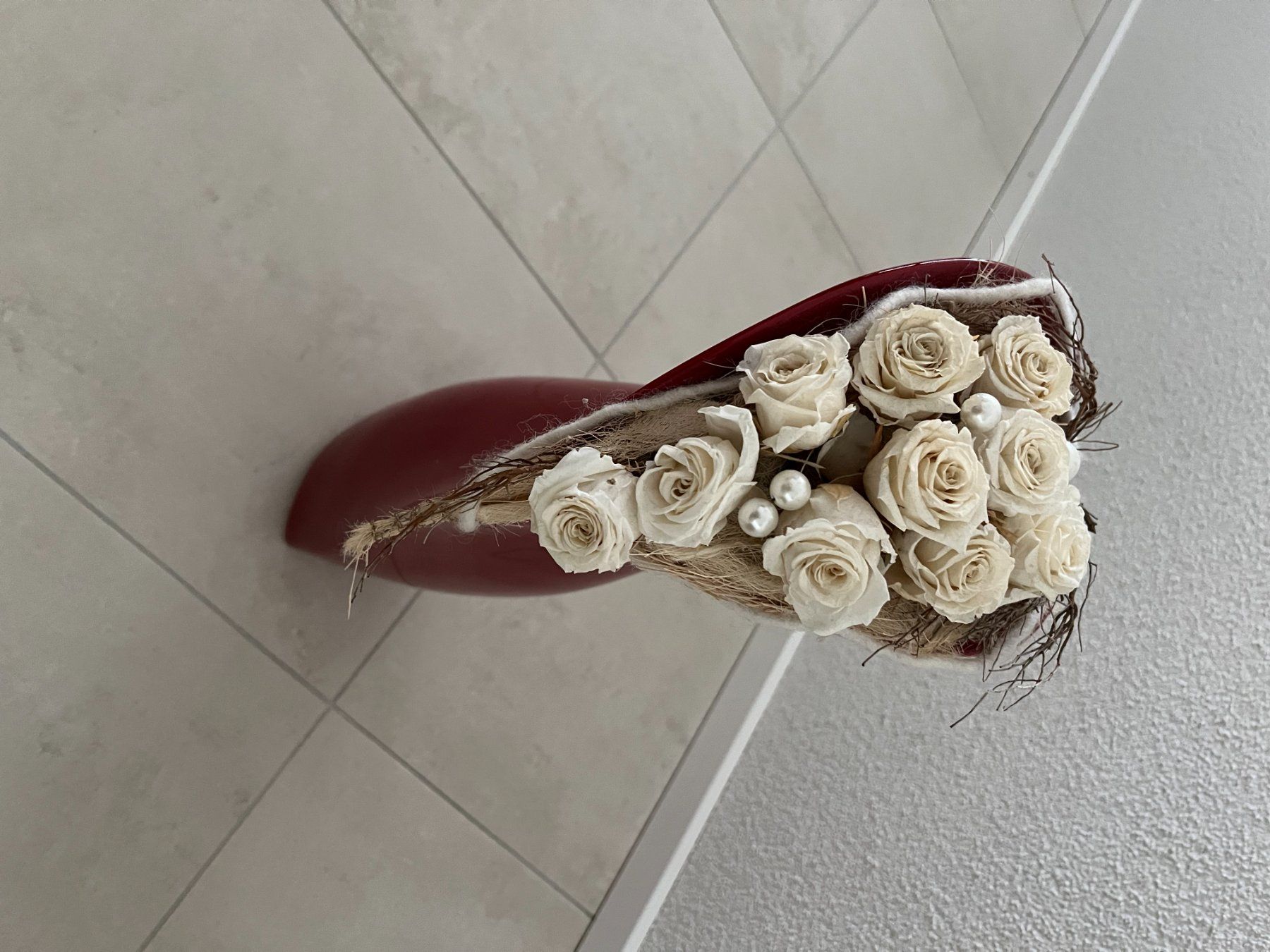 Vasi & Recipienti: Blumenvase Herzform rot – Usato da Schüpfheim venduto da Rezwel