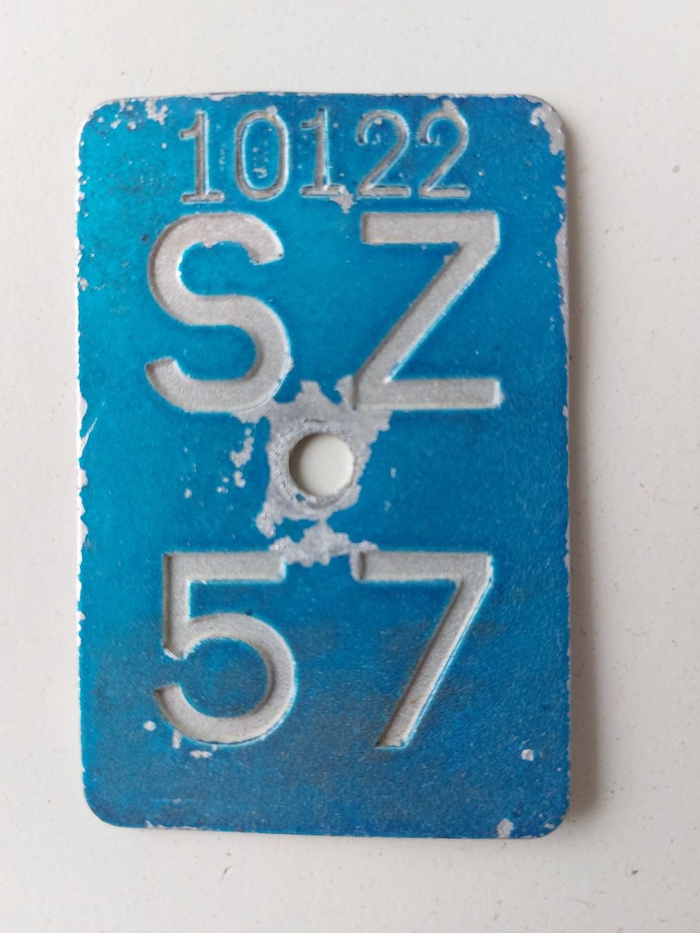 Sachs Schilder: Velonummer SZ 57 Mofanummer plaque Mofa – Gebraucht aus Schenkon von Uhu007