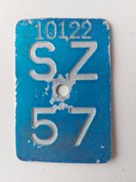 Velonummer SZ 57 Mofanummer plaque Mofa