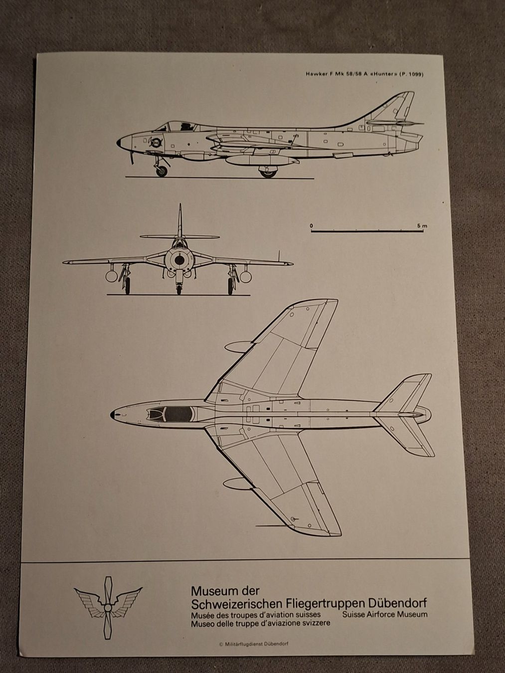 Cartes postales: Hunter Schweizer Luftwaffe – D'occasion à Giffers par attila07 1