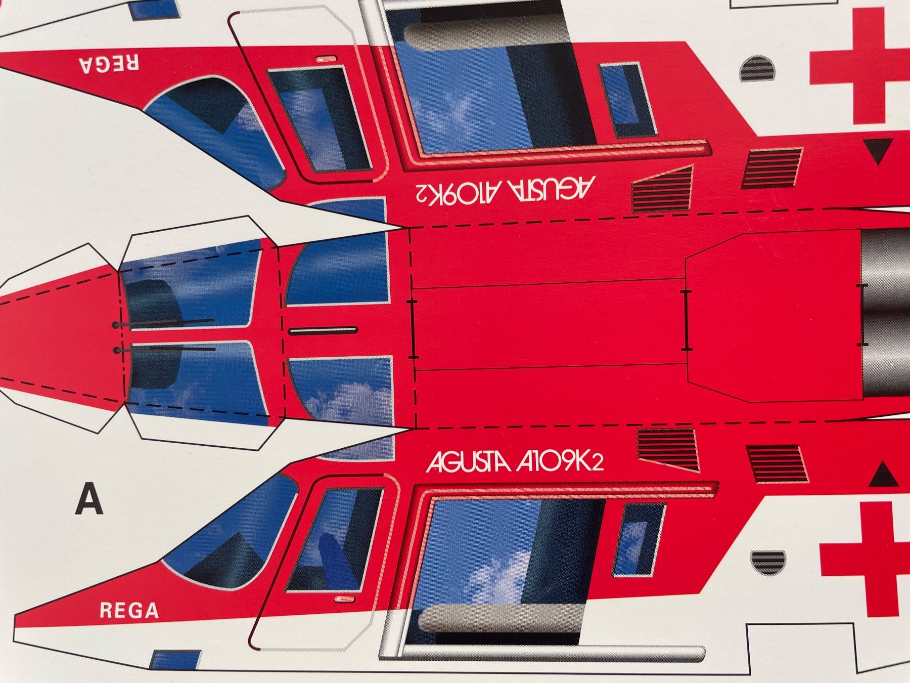 Kit bricolage: Bastelbogen Helikopter / Hubschrauber, HB-XWB Rega – Nuovo (secondo la descrizione) da Füllinsdorf venduto da bienli 5